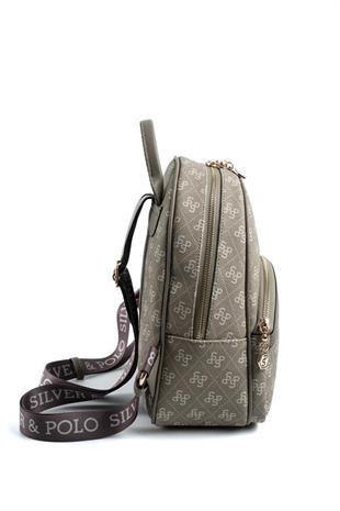 Silver & Polo SP945 Kadın Sırt Çantası Monogram Y.Yeşil