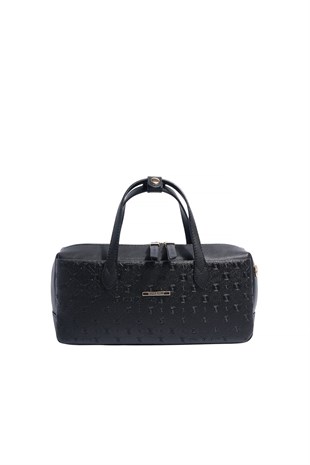 Silver & Polo SP1276 Kadın El Çantası Logolu Siyah-Siyah