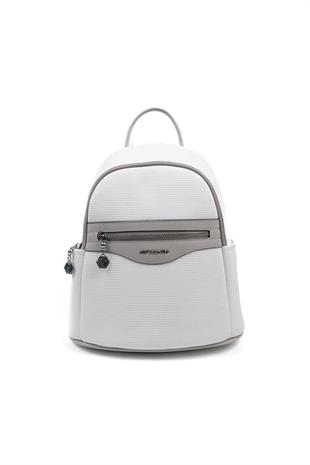 Silver & Polo SP1161 Kadın Sırt Çantası Petek Beyaz-A.Gri