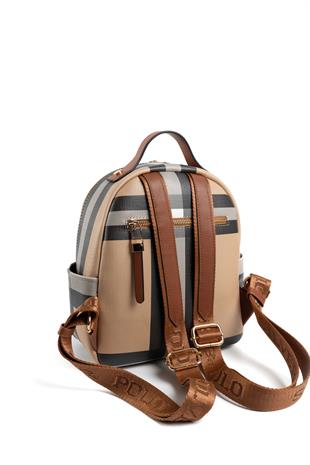 Silver & Polo Bej - Taba SP1130 Kadın Sırt Çantası