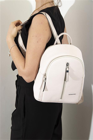 Silver & Polo SP901 Kadın Sırt Çantası Petek Bej-Bej