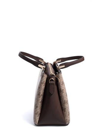 Silver & Polo SP1253 Kadın El Çantası Monogram Koyu Bej-Kahve