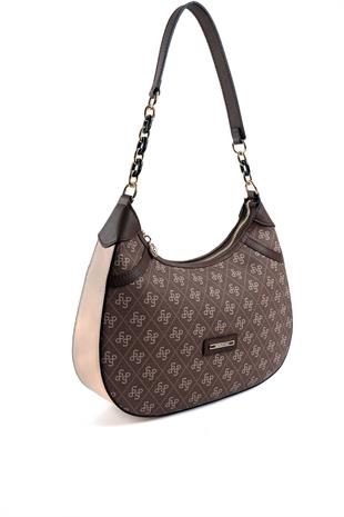 Silver & Polo Kahve - Ten SP1255 Kadın Omuz Çantası