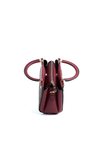 Silver & Polo Kahve Sarı - Bordo SP1193 Kadın El Çantası