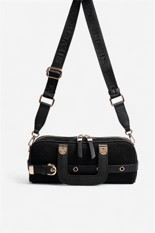 Silver & Polo SP1258 Kadın El Çantası Süet Siyah