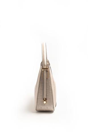 Silver & Polo SP1187 Kadın Omuz Çantası Logolu Bej-Bej