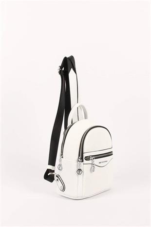 Silver & Polo SP983 Kadın Sırt Çantası Petek Beyaz
