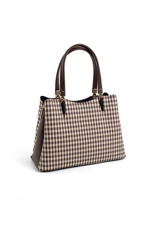 Silver & Polo Kahve Sarı - Kahve SP1205 Kadın El Çantası