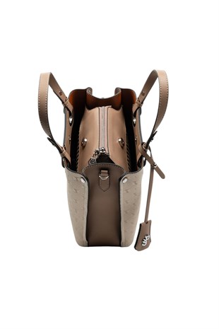 Silver & Polo SP975 Kadın El Çantası Fashion Bej-Latte
