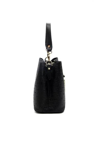 Silver & Polo SP967 Kadın Çapraz Çanta Logolu Siyah-Siyah