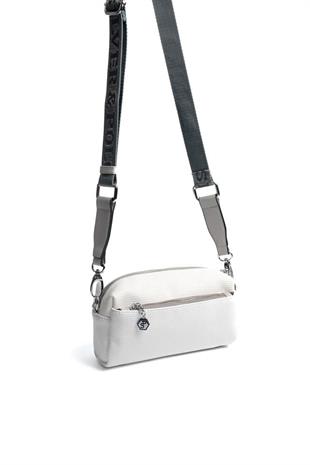 Silver & Polo SP1142 Kadın Çapraz Çanta Petek Beyaz-A.Gri
