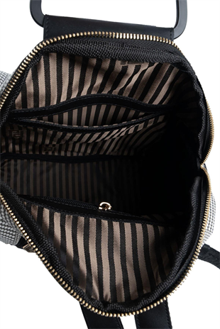 Silver & Polo SP771 Kadın Sırt Çantası Monogram Mavi-Ten