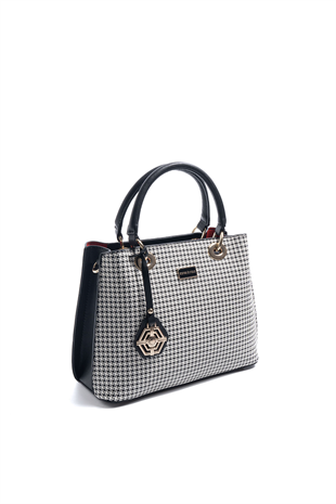 Silver & Polo SP1272 Kadın El Çantası King Desen Siyah