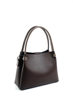 Silver & Polo Kahve - Vizon SP1254 Kadın El Çantası