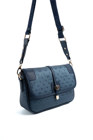 Silver & Polo SP1182 Kadın Çapraz Çanta Logolu Lacivert