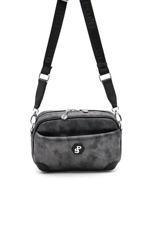 Silver & Polo SP1094 Kadın Çapraz Çanta Petek M.Gümüş-Siyah
