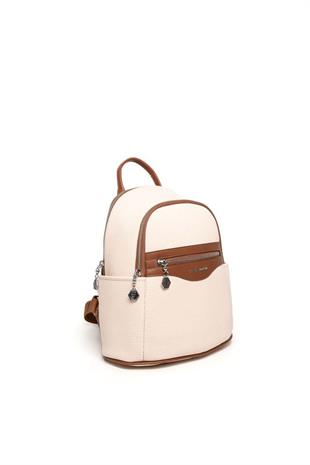 Silver & Polo SP1161 Kadın Sırt Çantası Petek Bej-Taba