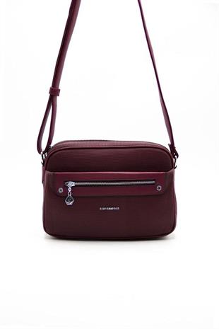 Silver & Polo SP753 Kadın Çapraz Çanta Petek Bordo