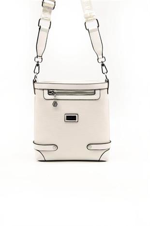 Silver & Polo SP1120 Kadın Çapraz Çanta Petek Beyaz