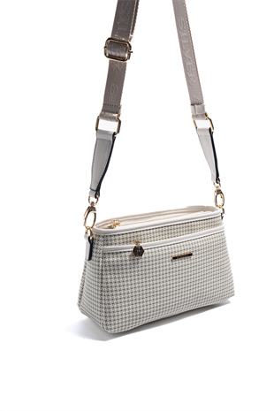 Silver & Polo SP1184 Kadın Çapraz Çanta King Desen Yeşil-Kemik