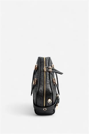 Silver & Polo SP1258 Kadın El Çantası Logolu Siyah