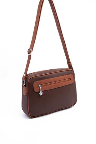 Silver & Polo SP753 Kadın Çapraz Çanta Petek Kahve-Taba