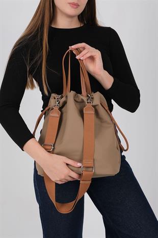 Silver & Polo SP1232 Kadın Sırt Çantası  Vizon-Taba