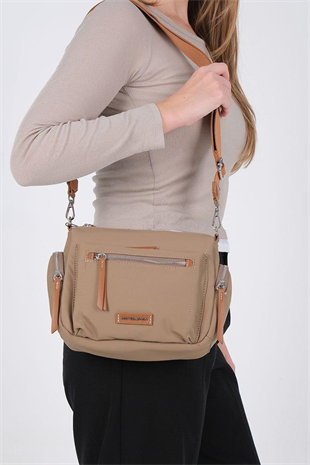 Silver & Polo SP1229 Kadın Çapraz Çanta  Vizon-Taba