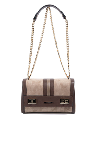 Silver & Polo SP1139 Kadın Çapraz Çanta Süet Vizon-Kahve