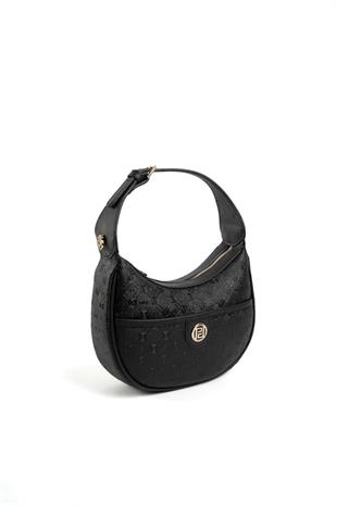 Silver & Polo SP1194 Kadın Omuz Çantası Logolu Siyah-Siyah