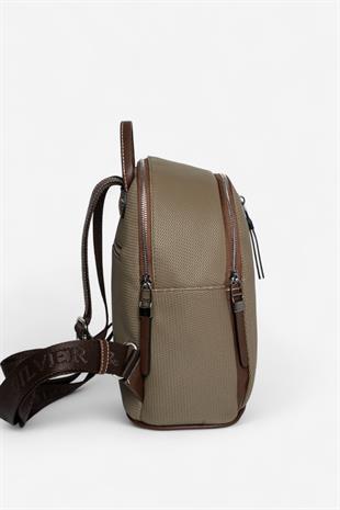 Silver & Polo SP901 Kadın Sırt Çantası Petek L.Haki-Kahve