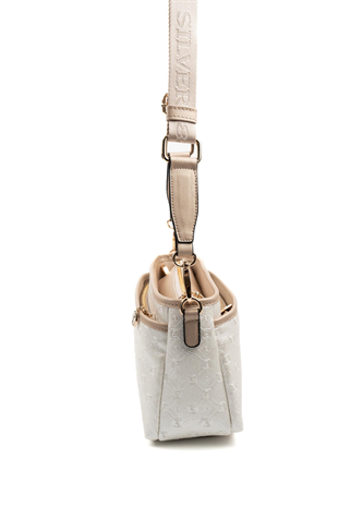 Silver & Polo SP1184 Kadın Çapraz Çanta Logolu Sedef-S.Nut