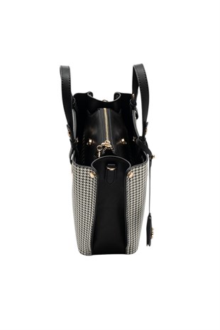 Silver & Polo SP975 Kadın El Çantası King Desen Siyah-Siyah