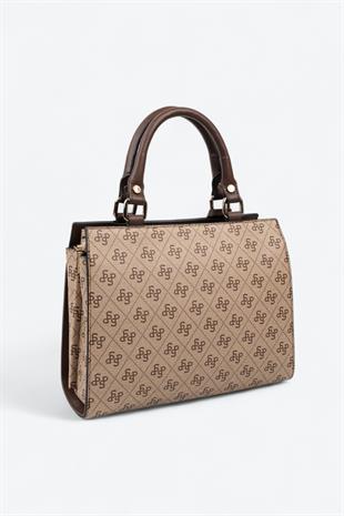 Silver & Polo Koyu Bej - Kahve SP1174 Kadın El Çantası