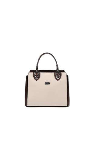 Silver & Polo Bej - Kahve SP1133 Kadın El Çantası