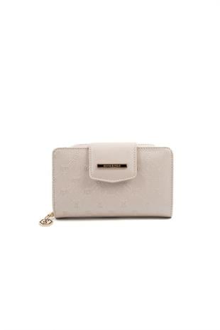 Silver & Polo SP1202 Kadın Cüzdan & Kartlık Logolu Bej-S.Bej