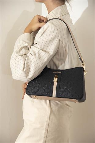 Silver & Polo Siyah - S.Nut SP1102 Kadın Omuz Çantası