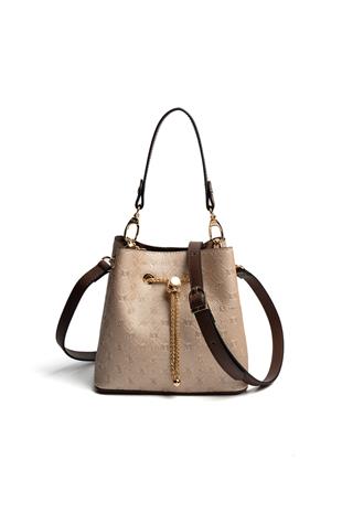 Silver & Polo SP1266 Kadın Çapraz Çanta Logolu Nut-Kahve