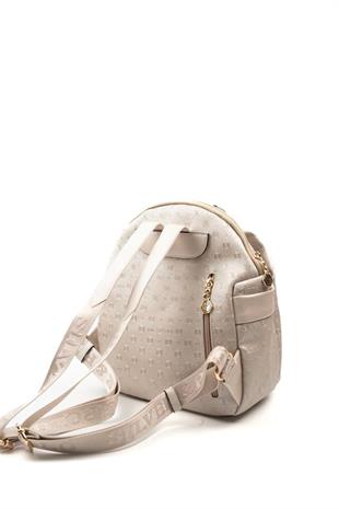 Silver & Polo SP771 Kadın Sırt Çantası Logolu Bej-S.Bej