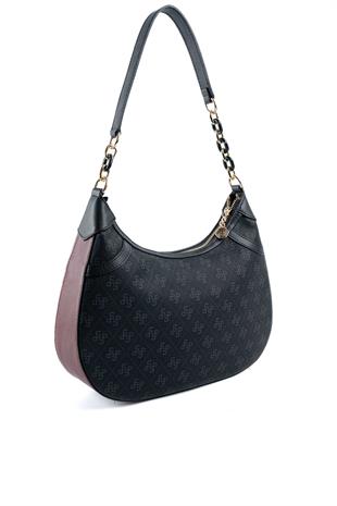 Silver & Polo Siyah Bordo SP1255 Kadın Omuz Çantası