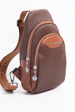 Silver & Polo SP959 Kadın Vücut Çantası Petek Kahve-Taba