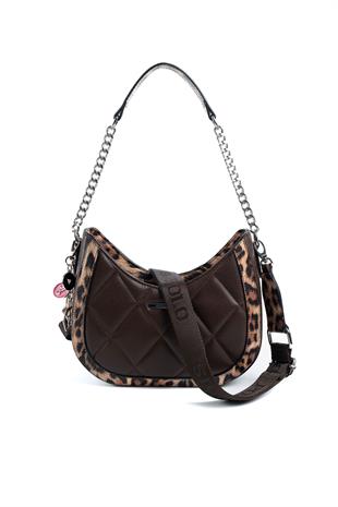 Silver & Polo Leopar Kahve SP1168 Kadın Omuz Çantası