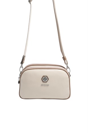 Silver & Polo SP745 Kadın Çapraz Çanta Düz Bej-Latte