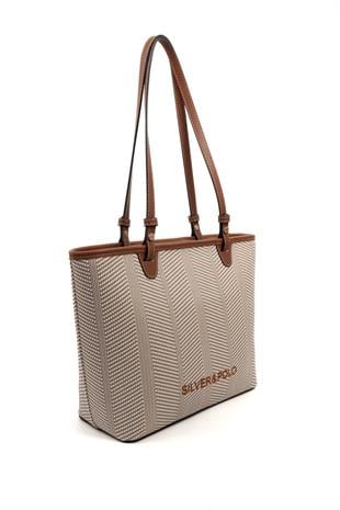 Silver & Polo Bej - Taba SP1204 Kadın Omuz Çantası