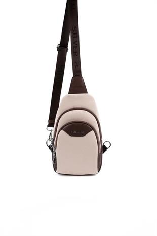 Silver & Polo SP959 Kadın Vücut Çantası Petek Bej-Kahve