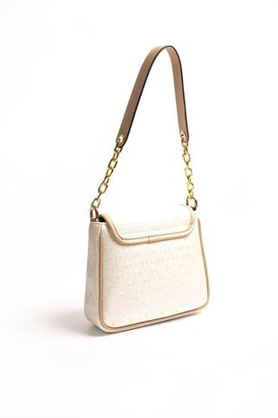 Silver & Polo SP1147 Kadın Omuz Çantası Logolu Sedef-S.Nut