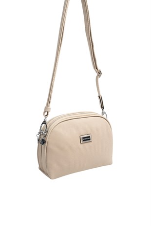 Silver & Polo SP765 Kadın Çapraz Çanta Petek Kum Beji