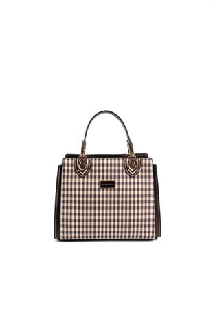 Silver & Polo Kahve Sarı - Kahve SP1133 Kadın El Çantası