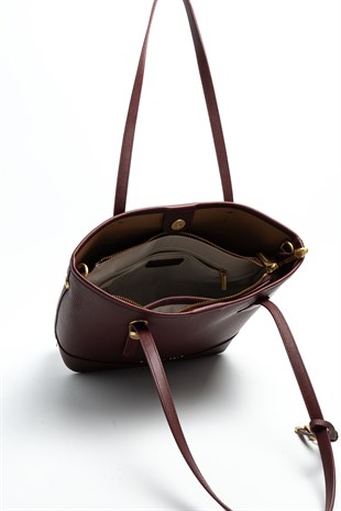 Silver Polo SP1243 Kadın Omuz Çantası Mini Rolax Bordo-Bordo
