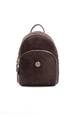 Silver & Polo SP1062 Kadın Sırt Çantası Süet Kahve